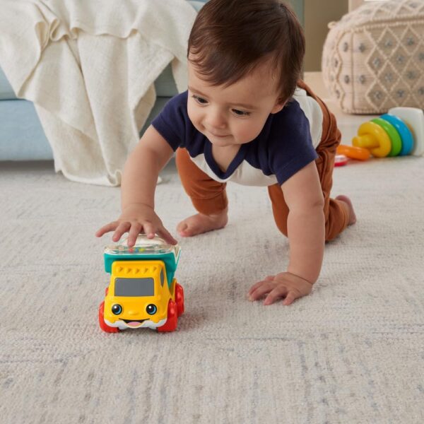 Fisher-Price Baby Toy Poppity Pop Dump Truck Push-Along Vehicle with Fine Motor Activities For Infants Ages 6+ Months - Image 3