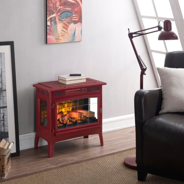 duraflame Freestanding Electric Fireplace Stove Heater with 3D Flame Effect for 1,000 Sq. Ft. Cinnamon - Image 2
