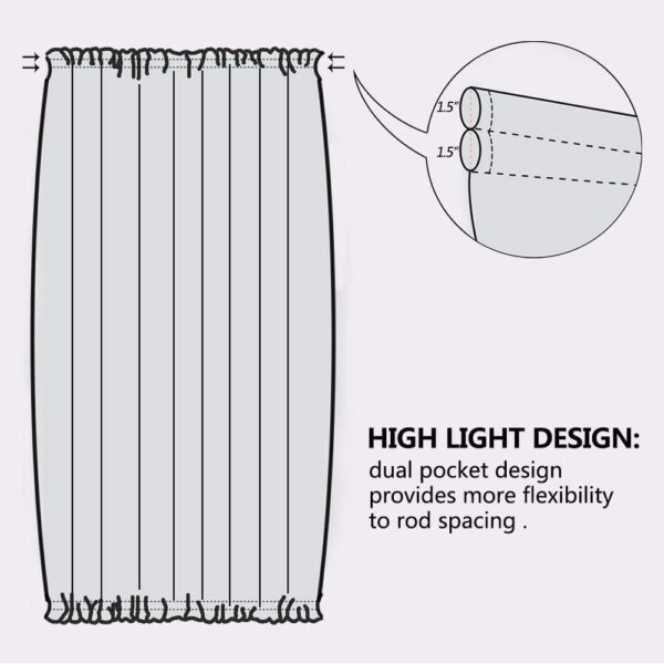FMFUNCTEX Linen Sidelight French Door Curtains 72 Inches Long Flax Linen Sheer Door Panels Privacy Side Door Curtains Including Tiebacks for Sliding Glass Door Patio Door Windows, Natural 2 Panels - Image 5