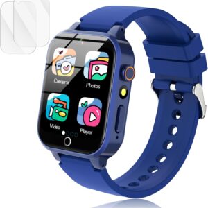 Smart Watch for Kids, with 26 Puzzle Games, Touch Screen, HD Camera, Alarm Clock, Toys for Ages 4-12 Years Old.Birthday Gift for Boys Girls (Blue)