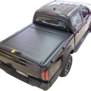 Shiratori Retractable Hard Truck Bed Tonneau Cover Compatible for 2004-2024 Ford F-150 (incl. Raptor/Lightning) 5’6” (66”) Bed On Top Truck Bed Matte Black Aluminum Waterproof