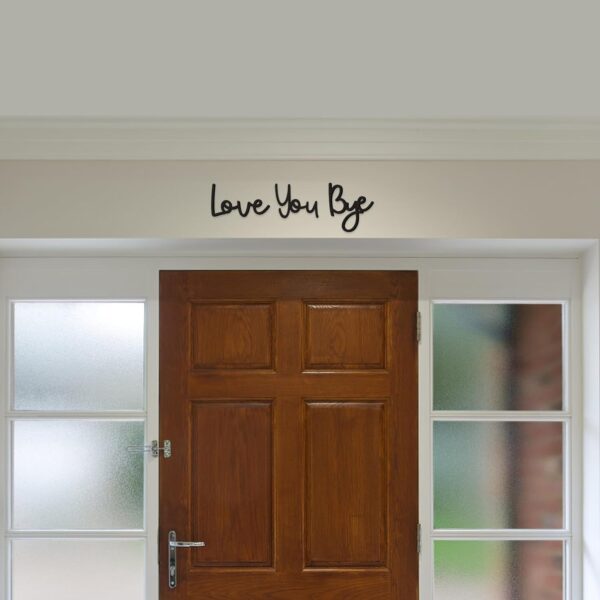 Dripykiaa Love You Bye Wood Sign Home Decor Boho Decor Wall Decor Express Love and Warm for Your Family Lovers Wall Art Gift Hallway Entryway Door Valentine Decorations for Home - Image 6