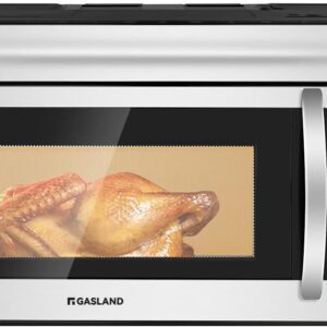GASLAND 1.6 Cu.Ft. Over the Range Microwave Oven, 30 Inch 1000 W Microwave Over the Range, OTR1603S 300 CFM Over Range Microwave with Exhaust Fan and Light, Stainless Steel Over the Stove Microwave