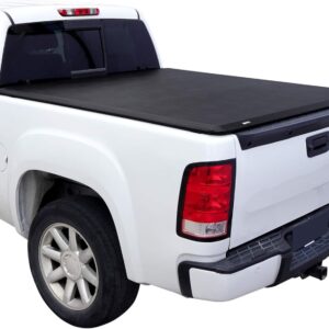 Amazon Basics Soft Roll Up Tonneau Cover for 2014-2019 Chevy Silverado, GMC Sierra 1500, 2015-2018 Silverado Sierra 2500 3500 HD, Fleetside, Bed Length 6.5'
