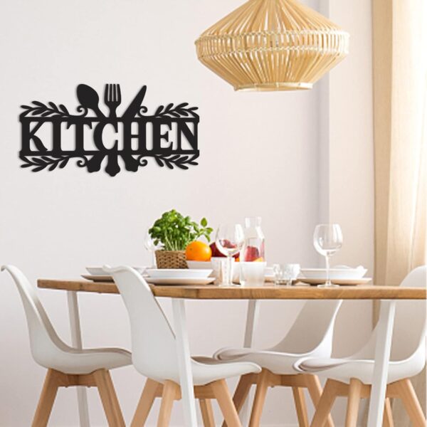 Kitchen Sign,Dining Room Wall Decor Rustic Metal Kitchen Decor Sign,Kitchen Word Art Farmhouse Cooking - Image 6