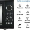 Emerson MWRG0901BK Retro Compact Countertop 800W Microwave Oven with 1,000W Grill Function, LED Display, 5 Power Levels, 8 Auto Menus, Glass Turntable and Child Safe Lock, 0.9 Cu. Ft., Black - Image 7