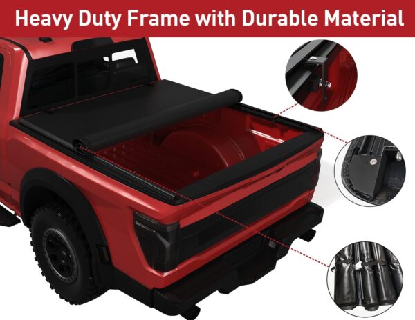 5FT Soft Roll-up Tonneau Cover Fit for 2016-2023 Tacoma 5'(60") Truck Bed Pickup - Image 3