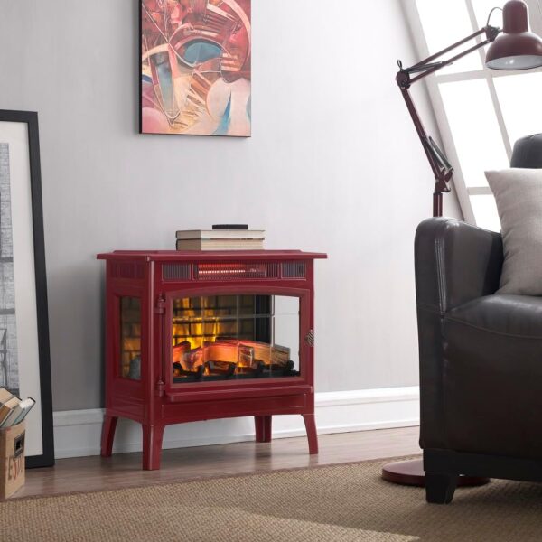 duraflame Freestanding Electric Fireplace Stove Heater with 3D Flame Effect for 1,000 Sq. Ft. Cinnamon - Image 3