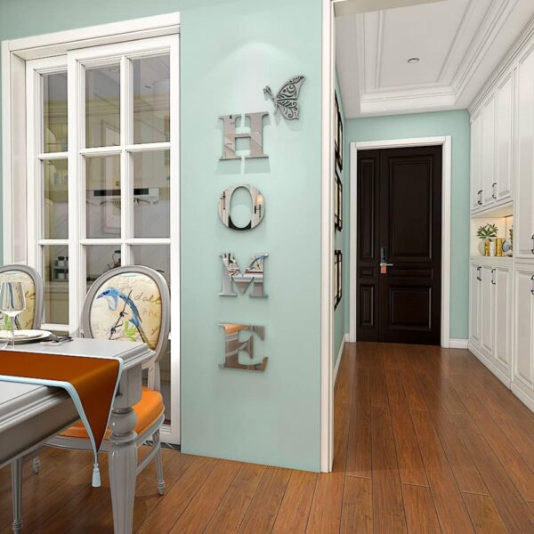 Doeean Home Wall Decor Letter Signs Acrylic Mirror Wall Stickers Wall Decorations for Living Room Bedroom Home Decor Wall Decals (Silver, 47.2 X 15.7) - Image 7