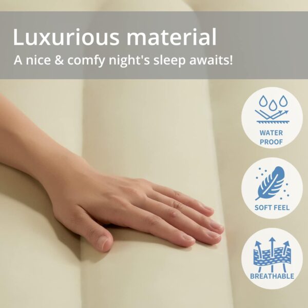 Simpli Comfy Inflatable Twin Air Mattress with Built in Pump Self Inflating Blow Up Durable Heavy Duty Stay Firm Comfortable Air Bed 18” Elevated for Home Guest Travel Relocate Camping - Image 5