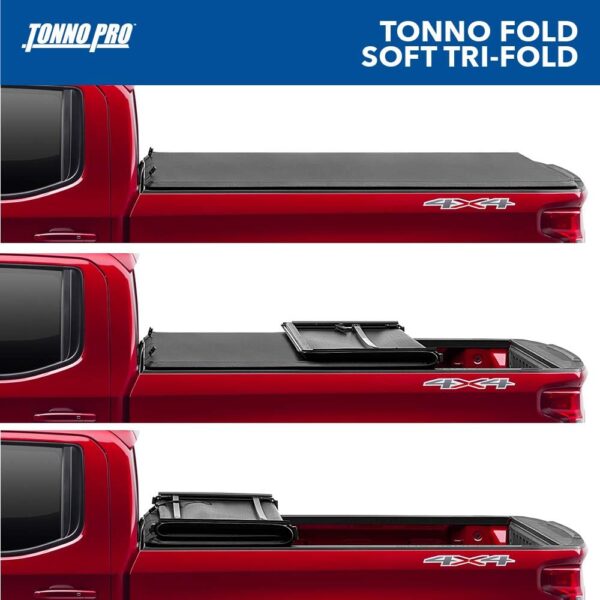 Tonno Pro Tonno Fold, Soft Folding Truck Bed Tonneau Cover | 42-600 | Fits 2006 - 2015 Honda Ridgeline 5' Bed (60") - Image 3
