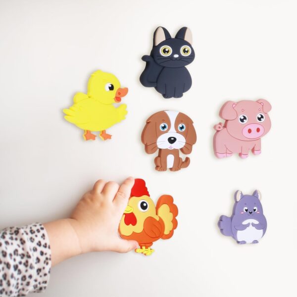SUPINEEDO Refrigerator Magnets for Kids, Cute Farm Animals Fridge Magnet for Toddlers 1-3 Kids Magnets for Fridge Baby Educational Gift, Full Back Magnetic Toddler Magnets - Image 7