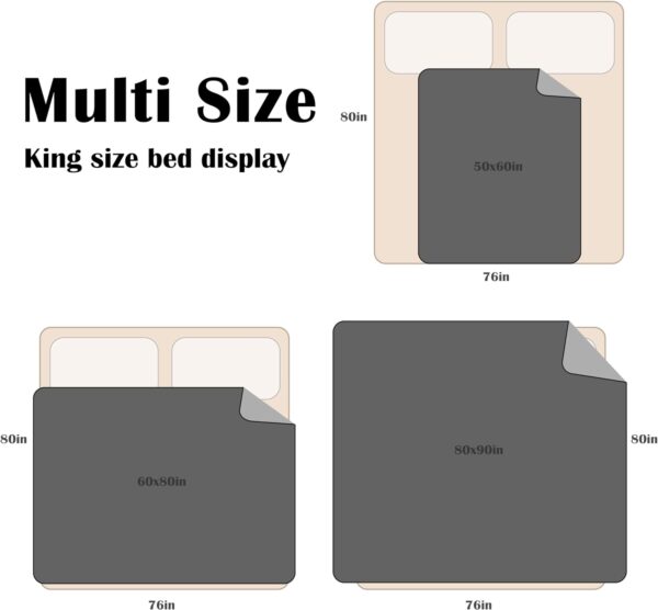 Catalonia Waterproof Fleece Blanket for Couch, Reversible Sofa Cover, Bed Coverlet Protector Washable, Leak Proof, Comfortable for People and Pets - Image 5