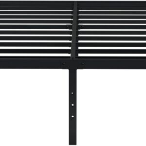 EMODA Queen Bed Frame No Box Spring Needed 18 Inch Heavy Duty Metal Tall Platform Bed Frame Queen Size with Large Storage Space, Easy Assembly, Black