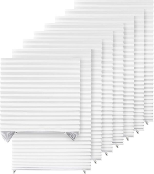 Mirrotek Pleated Window Paper Shades Light Filtering Blinds White 36" x 69" (Pack of 6 Temporary Blinds),MT1050 - Image 6