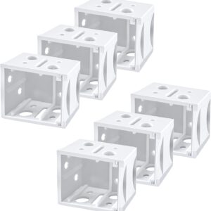 6 Pack 1 Inch Blind Brackets Vertical Blind Brackets Plastic Window Blinds Headrail Brackets White Profile Box Vertical Blind Mounting Bracket Curtain Rod Brackets Curtain Brackets for Vertical Blinds