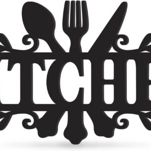 Kitchen Sign,Dining Room Wall Decor Rustic Metal Kitchen Decor Sign,Kitchen Word Art Farmhouse Cooking
