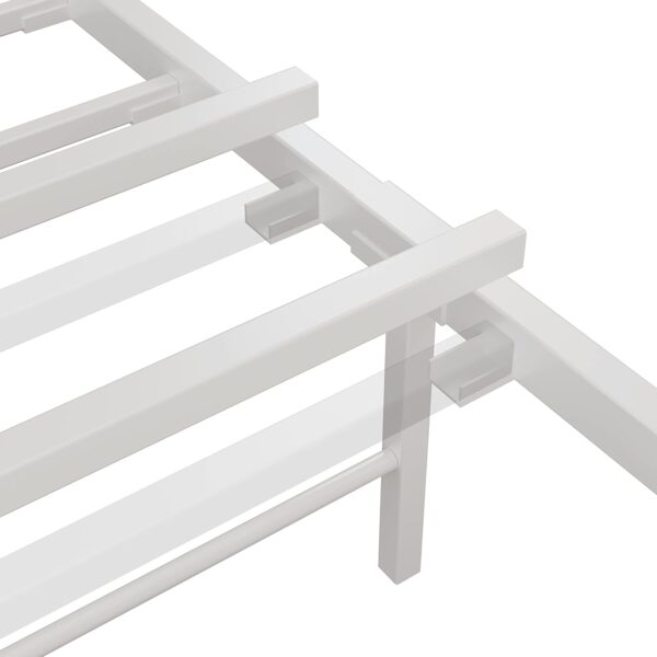 LIKIMIO Queen Bed Frame, Platform Bed Frame with 2-Tier Storage Headboard and Strong Support Legs, More Sturdy, Noise-Free, No Box Spring Needed, White and Log - Image 7