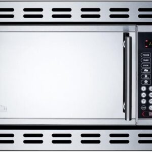 Summit OTR24 24" Built-In Microwave With Mirror Finish Door, Trim, and One-Touch Digital Controls, Stainless-Steel