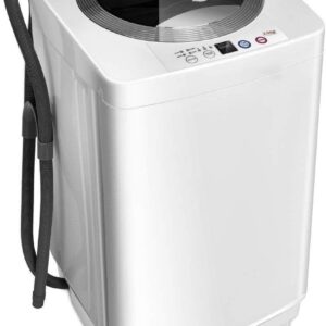 Giantex Portable Washing Machine, Full Automatic Washer and Spinner Combo, with Built-in Pump Drain 8 LBS Capacity Compact Laundry Washer Spinner for Apartment RV Dorm