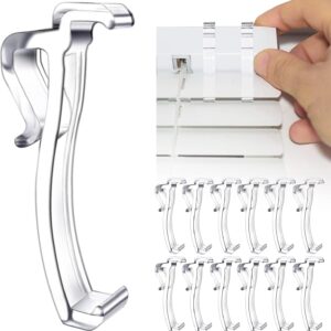 2.5 Inch Valance Clips, Clear Plastic Valance Clips for Blinds, Hidden Blinds Valance Clips for Horizontal Blind Valance (12 Pieces)