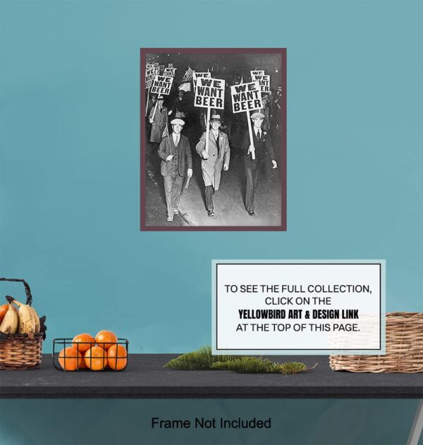 Vintage Prohibition Beer Poster LARGE 11x14 - Unique Wall Art Decor for Home, Bar, Cafe - Funny Saying Retro Art Print - Bar Room Decor - Vintage Decorations - Bar Art - Retro Decor - Funny Saying - Image 7