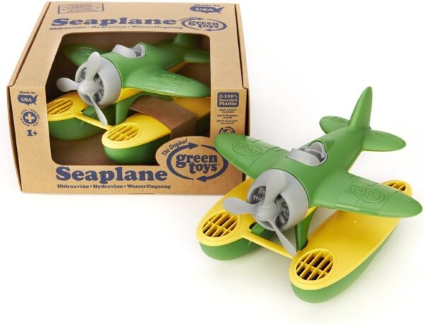 Green Toys Seaplane in Green Color - BPA Free, Phthalate Free Floatplane for Improving Pincers Grip. Toys and Games ,9 x 9.5 x 6 inches - Image 4
