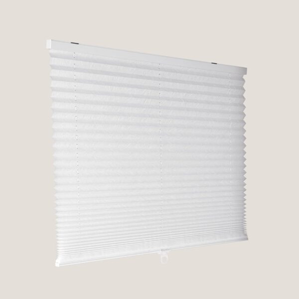 CALYX INTERIORS Pleated Fabric Window Shade, Light Filtering, Cordless, 32" W x 60" H, White - Image 4