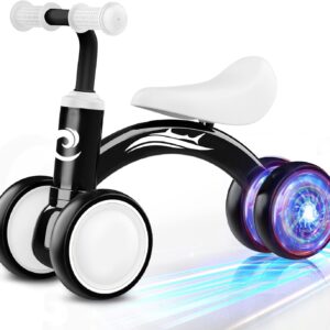 Colorful Lighting Baby Balance Bike Toys for 1 Year Old Boy Gifts, 10-36 Month Toddler Balance Bike, No Pedal 4 Silence Wheels&Soft Seat First Riding on Toys, One Year Old Boy Birthday Gifts.