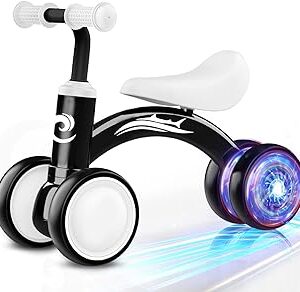 Colorful Lighting Baby Balance Bike Toys for 1 Year Old Boy Gifts, 10-36 Month Toddler Balance Bike, No Pedal 4 Silence Wheels&Soft Seat First Riding on Toys, One Year Old Boy Birthday Gifts.