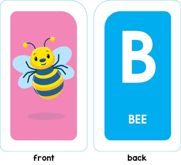 School Zone Alphabet Flash Cards: Learn the ABCs, Preschool & Toddlers, Letters & Phonics, Colorful & Fun Learning, Ages 3 and Up, 56 Cards - Image 4