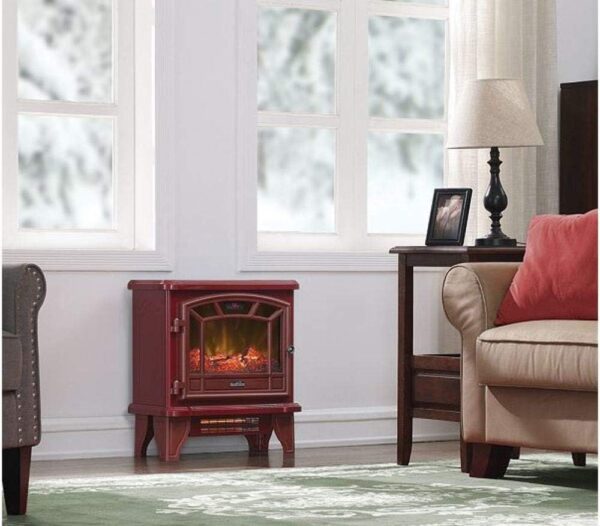 Duraflame Electric Freestanding Infrared Quartz Fireplace Stove, Red - Image 4