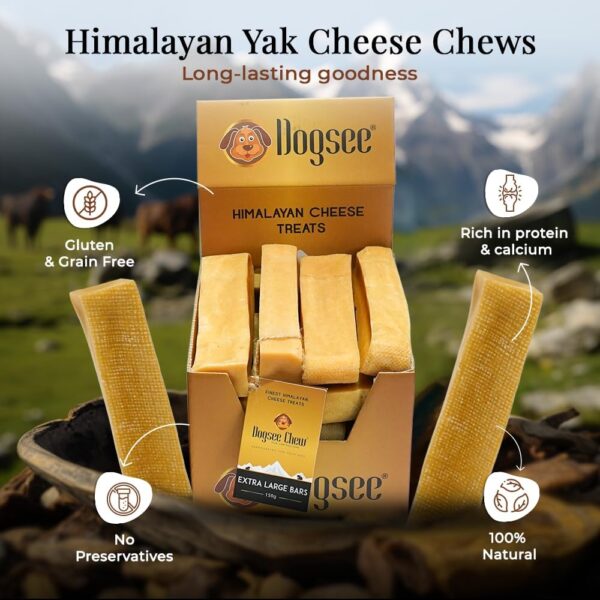 Dogsee Himalayan Dog Chews X-Large 10 Count | 100% Natural Yak Chews | Smoke Dried | Long Lasting Healthy Treats for Aggressive Chewers | Helps Fight Plaque & Tartar | SRP Box - Image 5