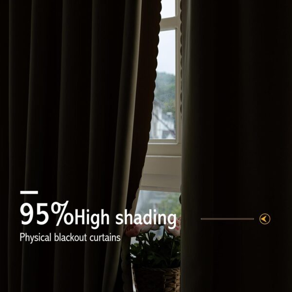 Magic Tape Stick on Curtains Blackout Curtains for Bedroom no Drillng Self Adhesive Curtain no Rod Small Window (Black, 35" W x 40" L) 2 Panels - Image 5