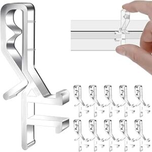 10pcs Valance Clips 1-7/8 Inches Window Blinds Hide Clip Clear Plastic Hide Retainer Holder for Valance Replacement Clips Window Wood Blind Clips Blind Channel Cover Clips