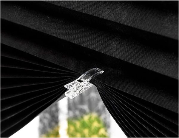 2Pcs Temporary Window Blinds Cordless, Self Adhesive Pleated Paper Blinds Window Shades Blackout Blinds for Windows Doors Non-Woven Fabric No Drill Blinds for Home Office Easy to Cut and Install - Image 7