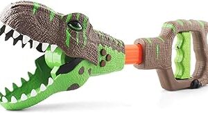 DINOBROS Dinosaur Chomper Toys for Kids with 3 Roar Sounds and Light Jurassic Dinosaurs Grabber Claw T-Rex Reacher Robot Hand Pincher Dino Snapper