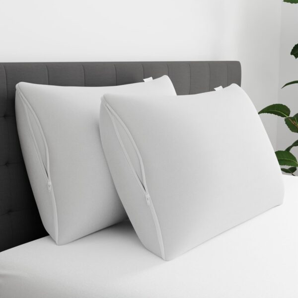 Set of 4 Standard/Queen AllerEase Pillow Protectors - Moisture Wicking, Advanced Allergy Protection - Premium Polyester, Zippered Protectors - Image 3