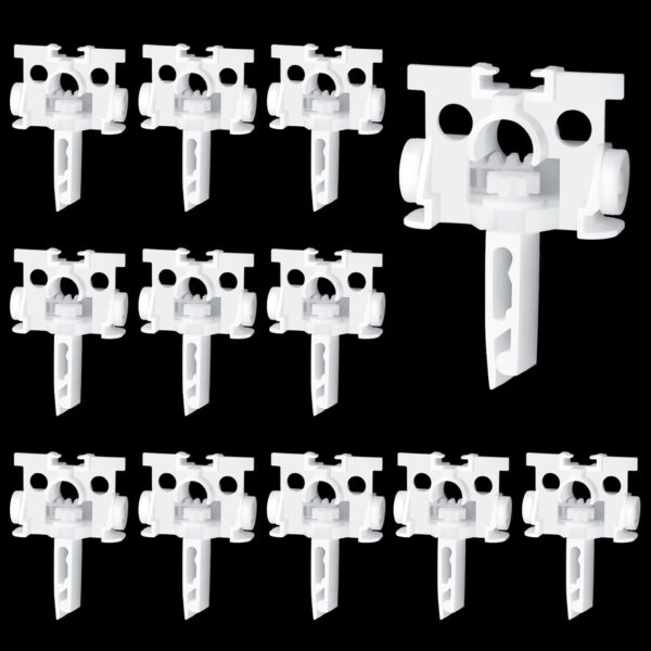 12 PCS Vertical Blinds Repair Kit Carrier with Stem and Gear Vertical Blind Repair Tabs Fixers Replacement Blinds Vertical Slats for Sliding Glass Doors Carrier Clips Blinds Curtain Accessories - Image 2