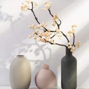 Ceramic Flowers Vase Set of 3, Modern Decorative Flower Vase for Rustic Home Decor, Modern Farmhouse Decor, Living Room Decor, Shelf Decor, and Entryway Décor