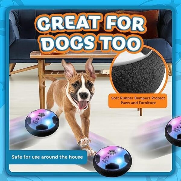 Let Loose Moose Hover Soccer Ball, Set of 1 Light Up LED Soccer Ball Toys, Fun and Active Indoor Game for Young Boys and Girls, Great Birthday Gift for Young Kids, Fun Soccer Training Equipment - Image 5