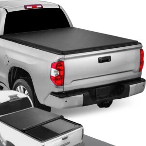 DNA Motoring TTC-RU-053 Pickup Truck Bed Soft Roll-Up Tonneau Cover Compatible with 07-21 Tundra 6.5' Bed, Black