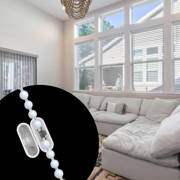 30 Pack Roller Shade Beaded Chain Connector Clear Roman Roller Blind Ball Chain Cord Connector Clips for Household Roller Shades and Vertical Blinds - Image 3