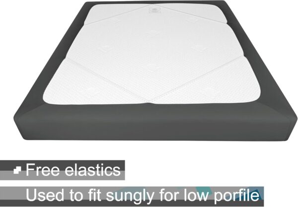 Box Spring Cover Queen Size - Jersey Knit & Stretchy Wrap Around 4 Sides, Alternative for Bed Skirt - Queen/Cal Queen, Gray - Image 5
