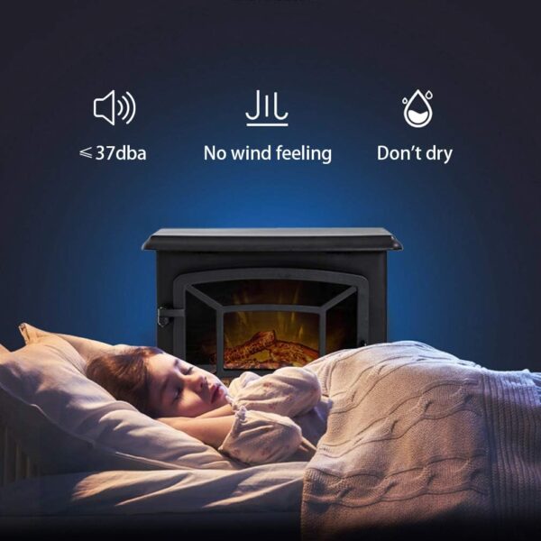 20" H Electric Fireplace Heater,Electric Fireplace Adjustable Color Curve Glass Wall Mounted and Standing Fireplace Adjustable w/Remote - Image 6