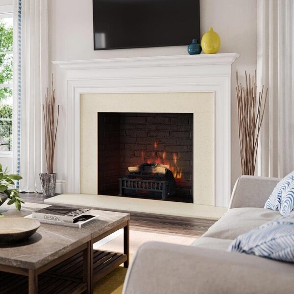 Country Living 20 inch Electric Log Set | 400 Sq Ft Heater - Faux Logs Insert with Infrared Flames for Existing Fireplaces | Remote Control Included - Image 3