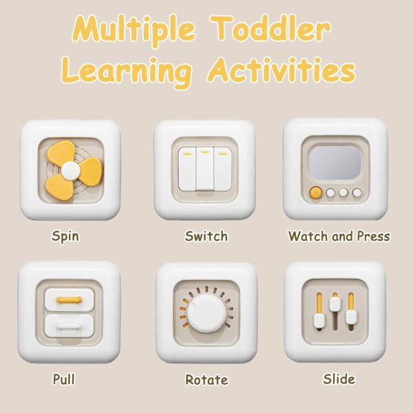 Busy Cube Toys for 1 Year Old Boy, Montessori Toys for 1+ Year Old, Travel Sensory Toys for Toddlers 1-3, Learning Fine Motor Skills| 1st Birthday Gifts Boy 12 Months + - Image 3
