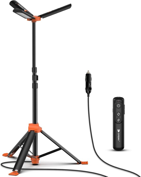 Camping Light, Large Area Lighting Floodlight, Max 118In Tall, 20000 Lumens, Suitable for Outdoor Activities, Telescopic Light with Tripod Work Light - Image 7