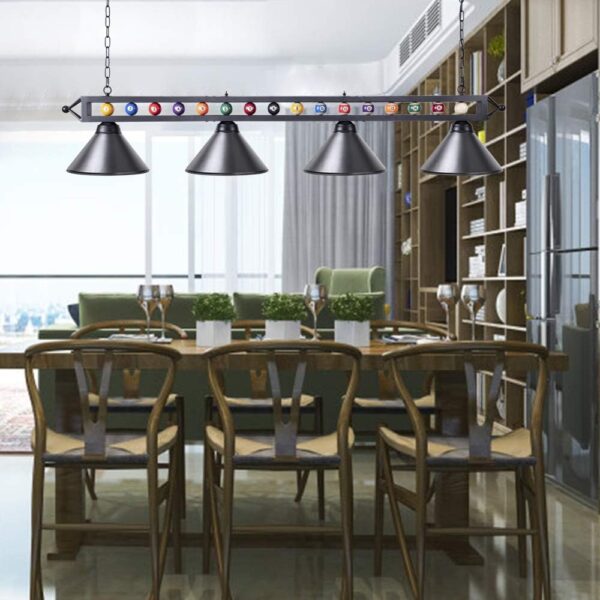 Wellmet Pool Table Light, 70'' Billiard Light with Lamp Shades Modern Hanging Island Light Pool Table Lighting for Pool Table Billiard Table, Game Room, Dining Room, Kitchen - Image 2