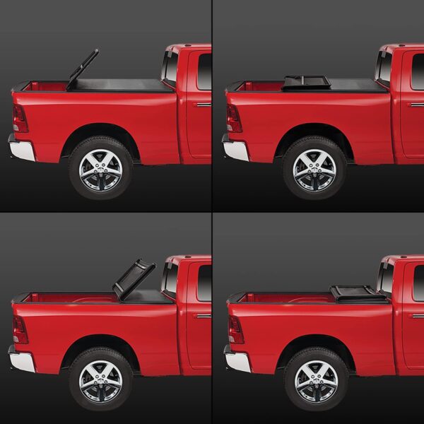 DNA MOTORING Truck Bed Soft Tri-Fold Adjustable Tonneau Cover Compatible with 20-22 Silverado/Sierra 2500HD 3500HD 6'9" Fleetside Bed, TTC-TRISOFT-085 - Image 4